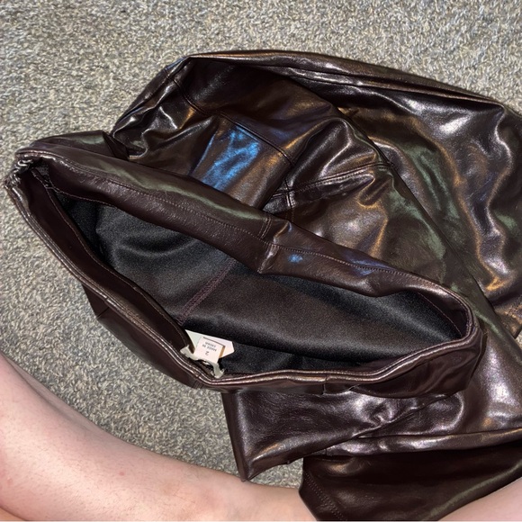 Women's Size 2 Brown Faux Leather Midi Skirt - A New Day - Picture 10 of 10